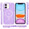Чехол TPU Galaxy Sparkle (MagFit) для Apple iPhone 11 (6.1"), Purple+Glitter