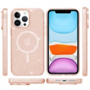 Чехол TPU Galaxy Sparkle (MagFit) для Apple iPhone 12 Pro / 12 (6.1"), Gold+Glitter