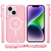Чохол TPU Galaxy Sparkle (MagFit) для Apple iPhone 13 / 14 (6.1"), Pink+Glitter