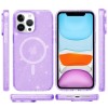 Чехол TPU Galaxy Sparkle (MagFit) для Apple iPhone 13 Pro Max (6.7"), Purple+Glitter