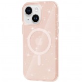 Чехол TPU Galaxy Sparkle (MagFit) для Apple iPhone 15 Plus (6.7 дюйма) Gold+Glitter