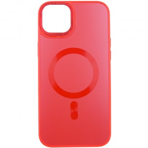 Чохол TPU+Glass Sapphire Midnight Open Camera with MagSafe для Apple iPhone 15 (6.1") Червоний / Red