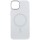 Чехол TPU+Glass Sapphire Midnight Open Camera with MagSafe для Apple iPhone 15 Plus (6.7") Белый / White