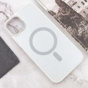 Чехол TPU+Glass Sapphire Midnight Open Camera with MagSafe для Apple iPhone 15 Plus (6.7"), Белый / White