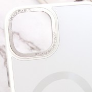 Чехол TPU+Glass Sapphire Midnight Open Camera with MagSafe для Apple iPhone 15 Plus (6.7"), Белый / White