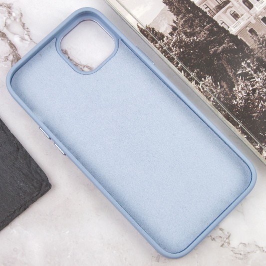 Чехол TPU+Glass Sapphire Midnight Open Camera with MagSafe для Apple iPhone 15 Plus (6.7") Голубой / Blue - изображение 3