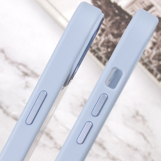 Чехол TPU+Glass Sapphire Midnight Open Camera with MagSafe для Apple iPhone 15 Plus (6.7"), Голубой / Blue