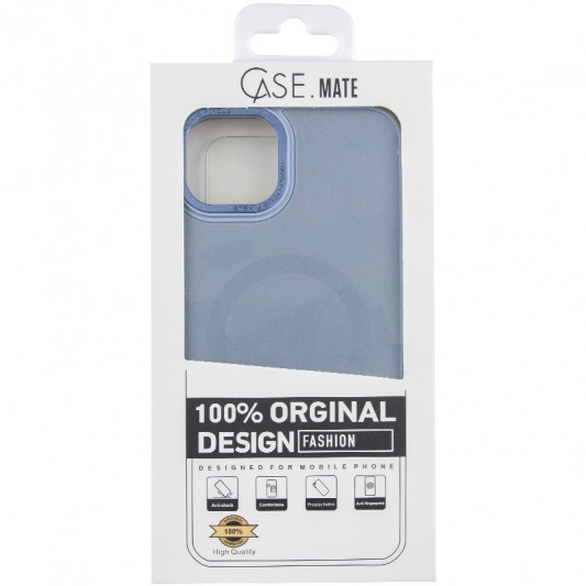 Чехол TPU+Glass Sapphire Midnight Open Camera with MagSafe для Apple iPhone 15 Plus (6.7") Голубой / Blue - изображение 5