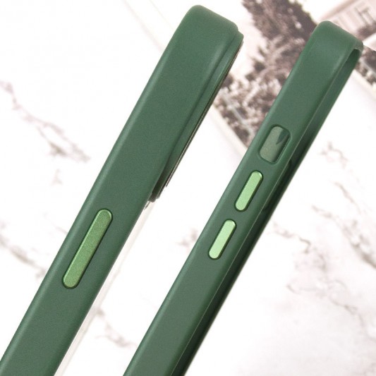 Чохол TPU+Glass Sapphire Midnight Open Camera with MagSafe для Apple iPhone 15 Plus (6.7") Зелений / Forest green - зображення 4 