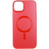 Чохол TPU+Glass Sapphire Midnight Open Camera with MagSafe для Apple iPhone 15 Plus (6.7"), Червоний / Red