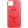Чехол TPU+Glass Sapphire Midnight Open Camera with MagSafe для Apple iPhone 15 Plus (6.7") Красный / Red