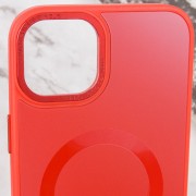 Чехол TPU+Glass Sapphire Midnight Open Camera with MagSafe для Apple iPhone 15 Plus (6.7"), Красный / Red