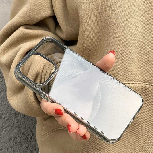 Чехол TPU+PC Multi-Color для Apple iPhone 15 Plus (6.7") Grey - изображение 1