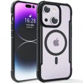 TPU+PC чехол Defense Clear with MagSafe для Apple iPhone 15 Plus (6.7 дюйма) Черный