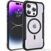 TPU+PC чехол Defense Clear with MagSafe для Apple iPhone 15 Pro (6.1 дюйма) Черный