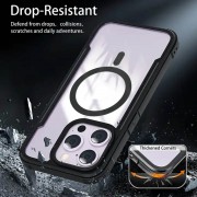 TPU+PC чехол Defense Clear with MagSafe для Apple iPhone 15 Pro Max (6.7"), Черный