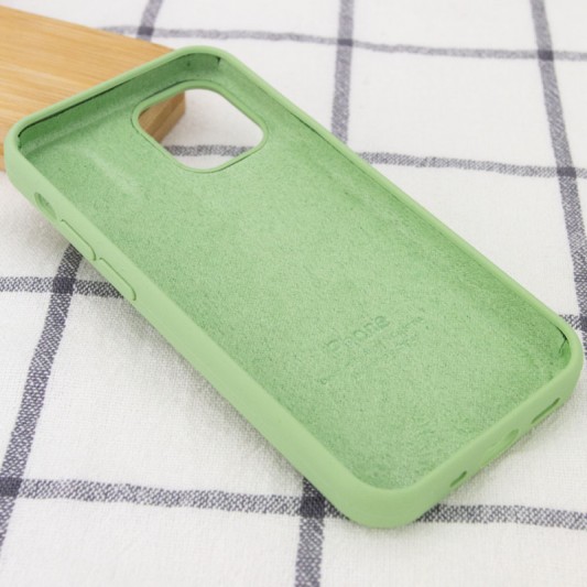 Чохол Silicone Case Full Protective (AA) для Apple iPhone 12 Pro Max (6.7") М'ятний / Mint - зображення 2 