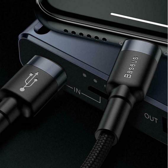 Шнур для Айфона Baseus Cafule Type-C to Lightning PD 20W (1m) (CATLKLF), Gray / Black