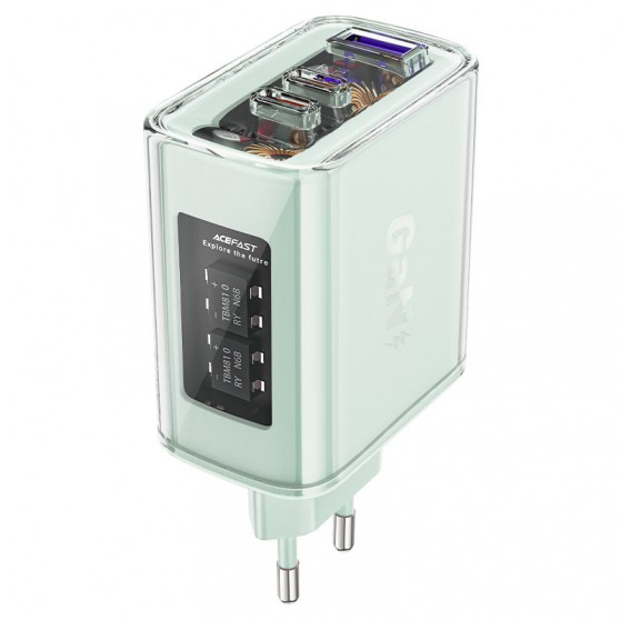 СЗУ Acefast A45 Exploration series PD65W GaN (1USB-A/2C) Mountain mist