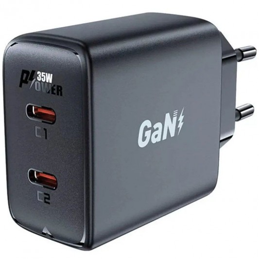 СЗУ Acefast A49 PD35W GaN (2USB-C) Black - изображение 2