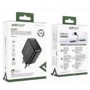 Зарядное устройство Acefast A49 PD35W GaN (USB-C+USB-C) dual port, Black