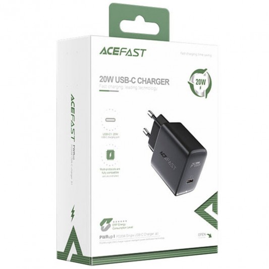 СЗУ Acefast A1 PD20W (1USB-C) Black - изображение 3