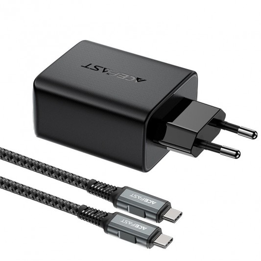 СЗУ Acefast A17 PD65W GaN (1USB-A/1C/1HDMI) + кабель Type-C to Type-C Black - изображение 2