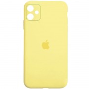 Чохол Silicone Case Square Full Camera Protective (AA) для Apple iPhone 11 (6.1") Жовтий / Yellow