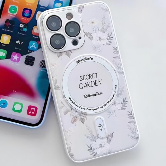 TPU+PC чохол Secret Garden with MagSafe для Apple iPhone 13 Pro Max (6.7") White - зображення 1 