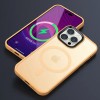 TPU+PC чохол Metal Buttons with MagSafe Colorful для Apple iPhone 12 Pro / 12 (6.1"), Персиковий
