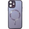 Чехол TPU+Glass Sapphire Midnight with MagSafe для Apple iPhone 12 (6.1"), Фиолетовый / Deep Purple