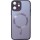 Чехол TPU+Glass Sapphire Midnight with MagSafe для Apple iPhone 12 (6.1") Фиолетовый / Deep Purple
