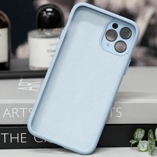 Чохол TPU+Glass Sapphire Midnight with MagSafe для Apple iPhone 12 Pro (6.1") Блакитний / Blue - зображення 2 
