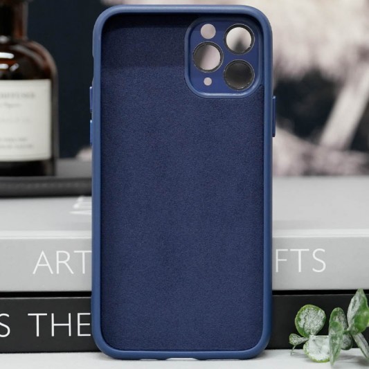 Чехол TPU+Glass Sapphire Midnight with MagSafe для Apple iPhone 12 Pro (6.1") Синий / Deep navy - изображение 2