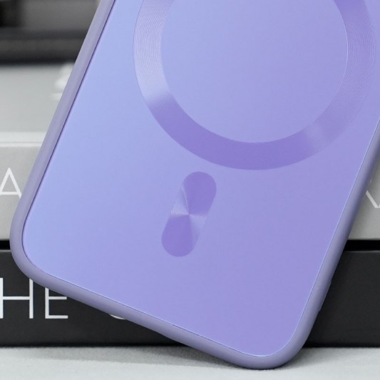 Чохол TPU+Glass Sapphire Midnight with MagSafe для Apple iPhone 14 (6.1") Бузковий / Dasheen - зображення 1 