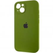 Чехол Silicone Case Full Camera Protective (AA) для Apple iPhone 15 (6.1"), Зеленый / Dark Olive
