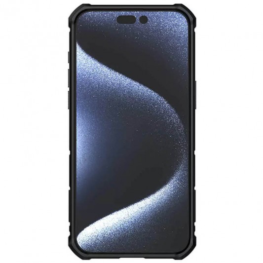 TPU+PC чехол Nillkin CamShield Armor (шторка на камеру) для Apple iPhone 15 Pro Max (6.7") Зеленый - изображение 3