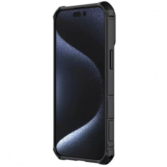 TPU+PC чехол Nillkin CamShield Armor (шторка на камеру) для Apple iPhone 15 Pro Max (6.7"), Черный