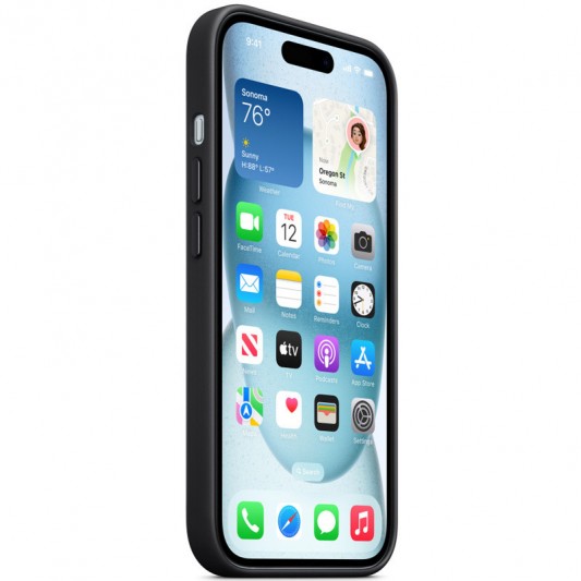 Чехол FineWoven (AAA) with MagSafe для Apple iPhone 15 Plus (6.7") Black - изображение 2