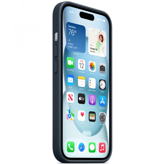 Чехол FineWoven (AAA) with MagSafe для Apple iPhone 15 Plus (6.7") Pacific Blue - изображение 2