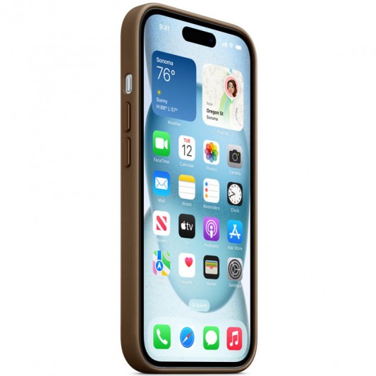 Чехол FineWoven (AAA) with MagSafe для Apple iPhone 15 Plus (6.7") Taupe - изображение 2