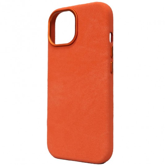 Чехол Denim with MagSafe для Apple iPhone 14 Pro (6.1") Orange - изображение 1