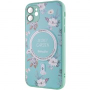 TPU+PC чехол Secret Garden with MagSafe для Apple iPhone 12 (6.1"), Mint