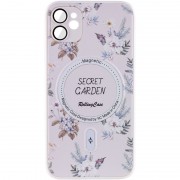 TPU+PC чохол Secret Garden with MagSafe для Apple iPhone 12 (6.1") White