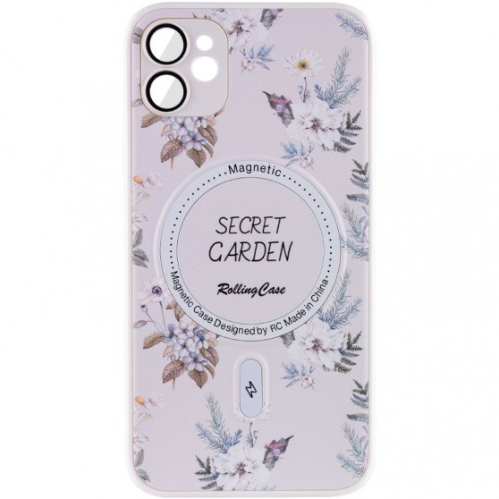 TPU+PC чохол Secret Garden with MagSafe для Apple iPhone 12 (6.1") White