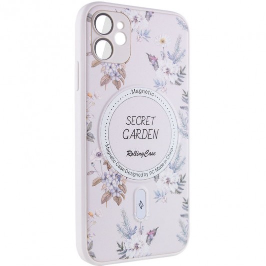 TPU+PC чохол Secret Garden with MagSafe для Apple iPhone 12 (6.1") White - зображення 1 