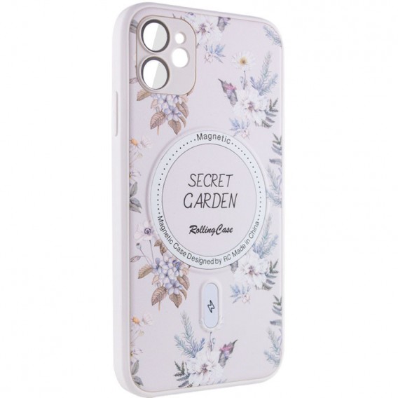 TPU+PC чохол Secret Garden with MagSafe для Apple iPhone 12 (6.1"), White