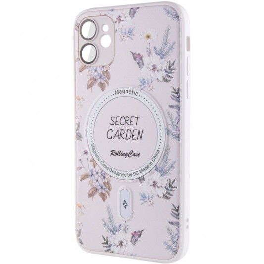 TPU+PC чохол Secret Garden with MagSafe для Apple iPhone 12 (6.1") White - зображення 2 