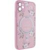 TPU+PC чехол Secret Garden with MagSafe для Apple iPhone 12 (6.1"), Pink
