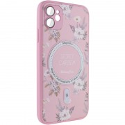 TPU+PC чохол Secret Garden with MagSafe для Apple iPhone 12 (6.1"), Pink